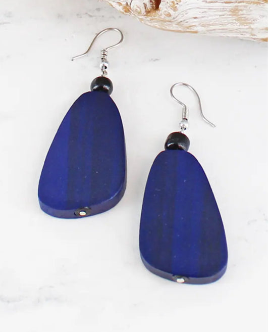 WOODEN BEAD EARRINGS