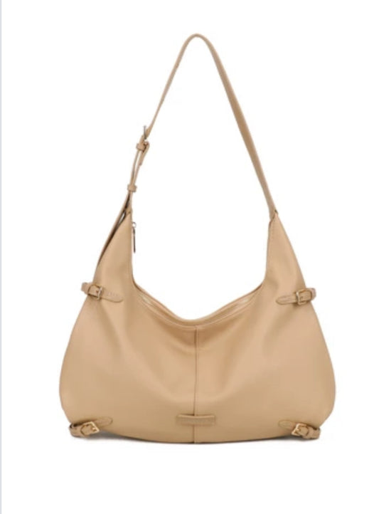SOFT SHOULDER BAG - BEIGE