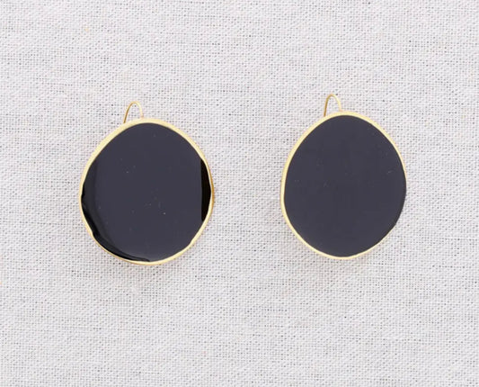 HOOK DROP EARRINGS - BLACK