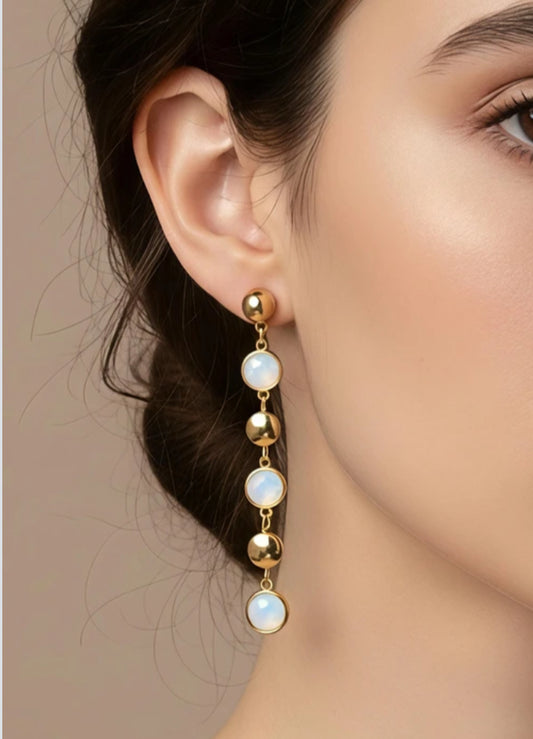 STONE DROP EARRINGS