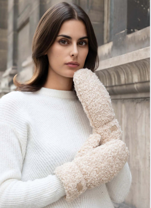 SHERPA MITTENS - BEIGE