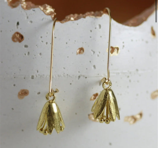 KAIKO - BLUEBELL BRASS EARRINGS