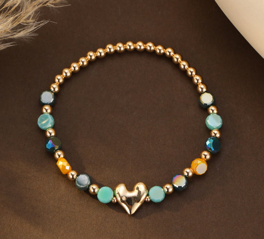 BEAD HEART STRETCH BRACELET