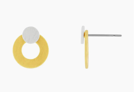 DNSK CIRCLE DOT EARRINGS