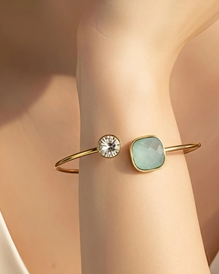 CRYSTAL BANGLE - GREEN