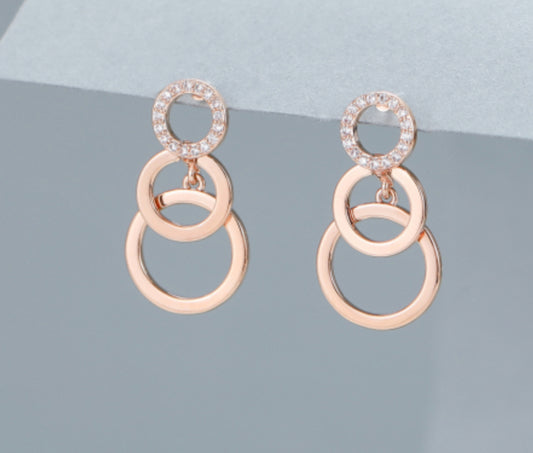 CRYSTAL CIRCLE DROP EARRINGS