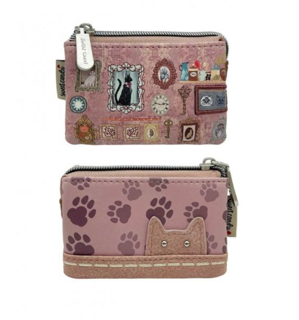 MULTI PRINT CARD HOLDER WALLET - PINK