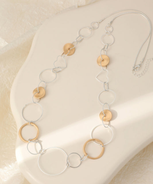 CIRCLES DISC LONG NECKLACE