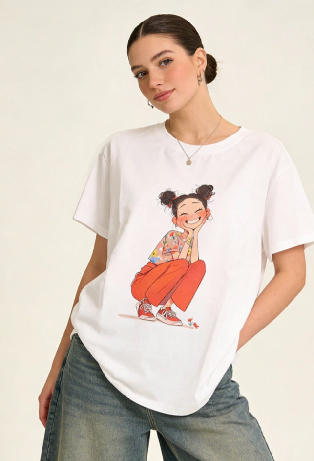 COTTON GRAPHIC TEE - 10-16