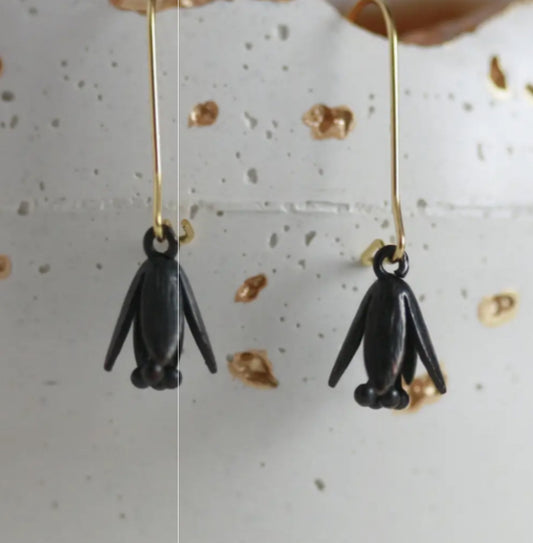 KAIKO - DELICATE BLUEBELL EARRINGS - GOLD PLATED