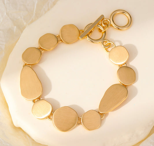 T-BAR SHAPES BRACELET - GOLD