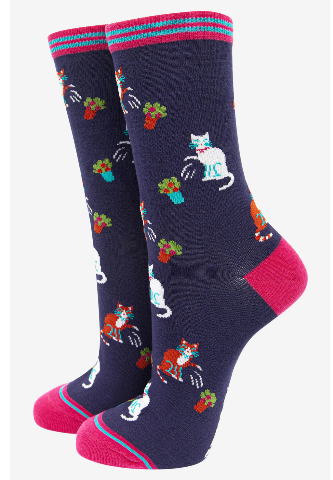 CAT BAMBOO SOCKS - NAVY