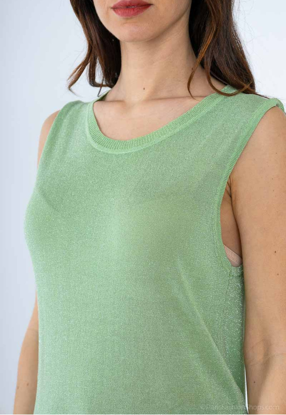 LUREX TANK TOP - 8-12 - GREEN