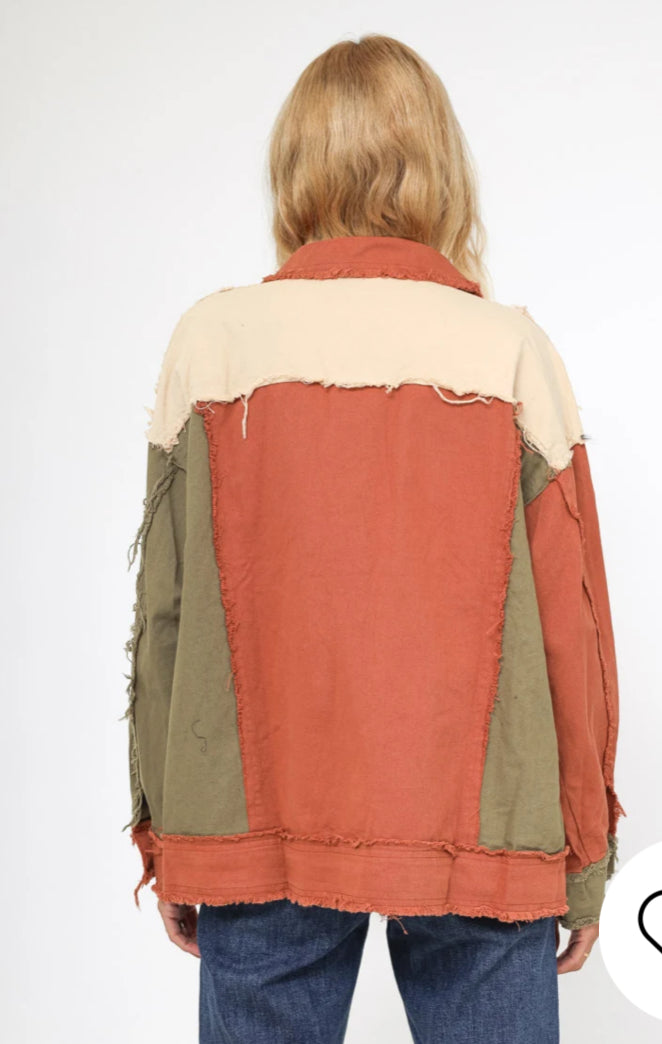 *SALE* COLOUR BLOCK JACKET - S,M,L & XL