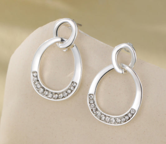 CRYSTAL TWIST EARRINGS