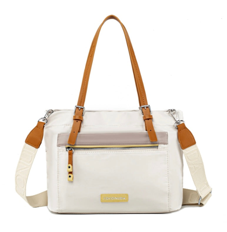 NYLON TOTE BAG - BEIGE