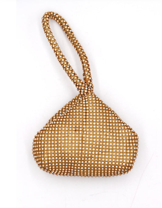 CRYSTAL OCCASION BAG - GOLD