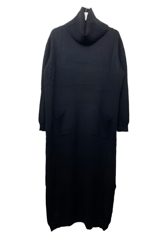 POLO KNIT DRESS - 12-16/18 - BLACK