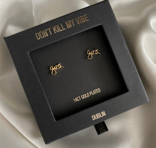 DKMV GRA BEAG EARRINGS - 14CT GOLD PLATED