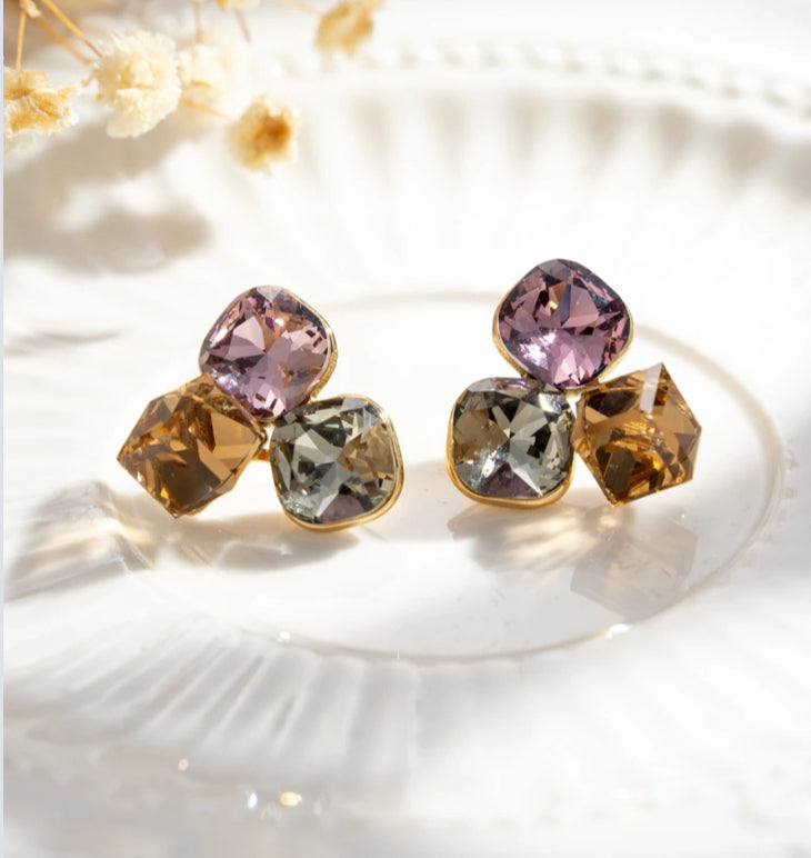 CRYSTAL STUD EARRINGS