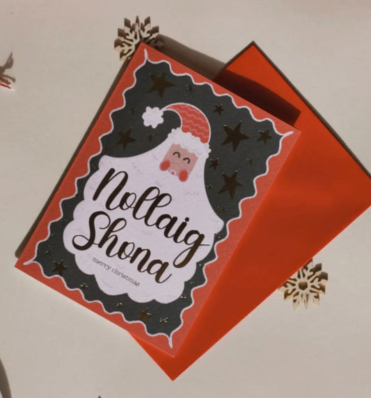 GOLD FOIL NOLLAIG SHONA CARD