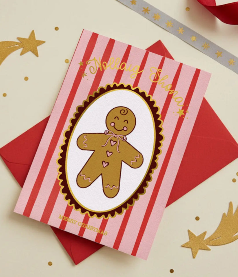 GOLD FOIL NOLLAIG SHONA CARD