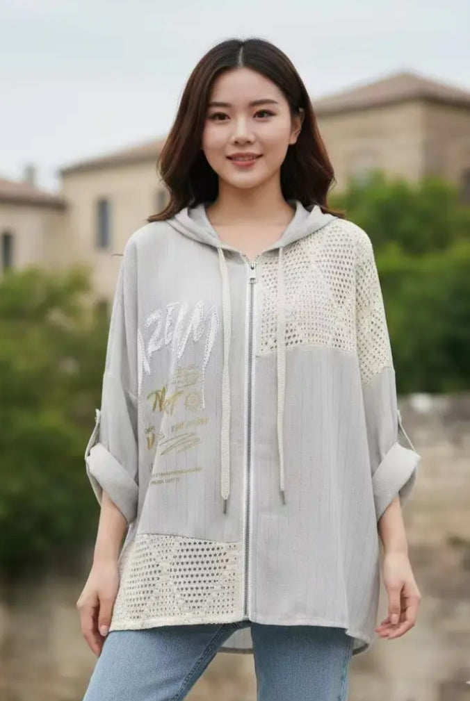 COTTON LINEN BLEND JACKET - 10-16 - BEIGE