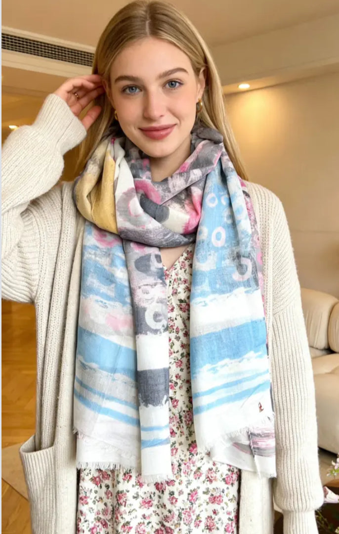 COTTON BLEND SCARF