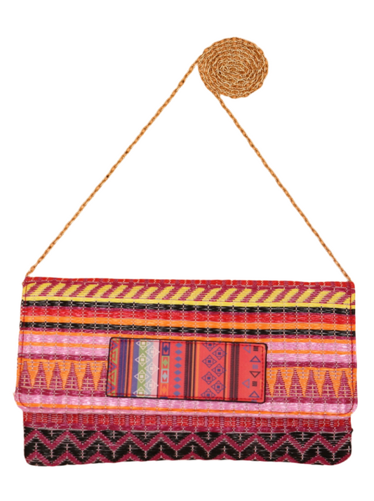 WOVEN OCCASION BAG - MULTI