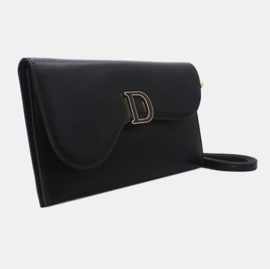 BLACK ENVELOPE CLUTCH