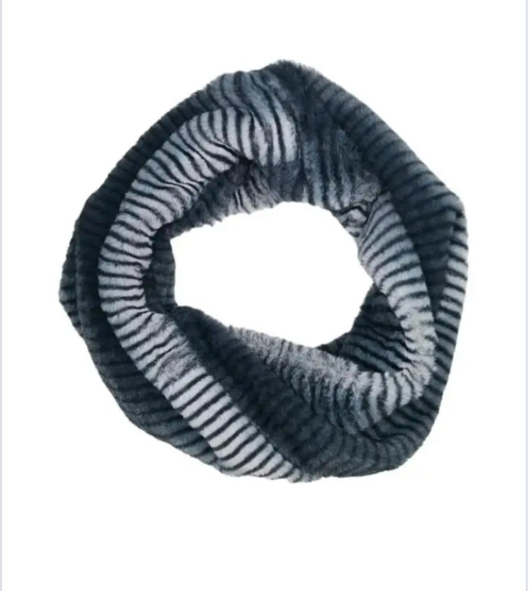 FAUX FUR SNOOD - GREY