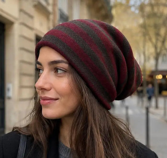 STRIPE SLOUCH BEANIE