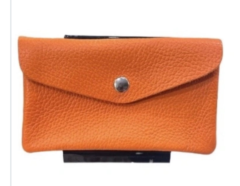 LARGE LEATHER WALLET - ORANGE
