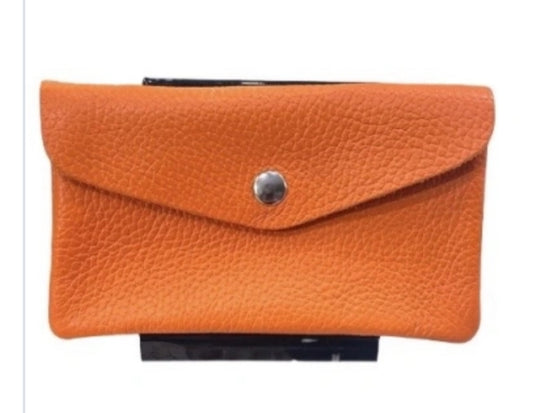 LARGE LEATHER WALLET - ORANGE