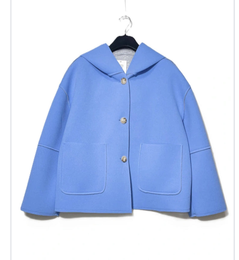 NEOPRENE BUTTON JACKET - 10-16 - BLUE