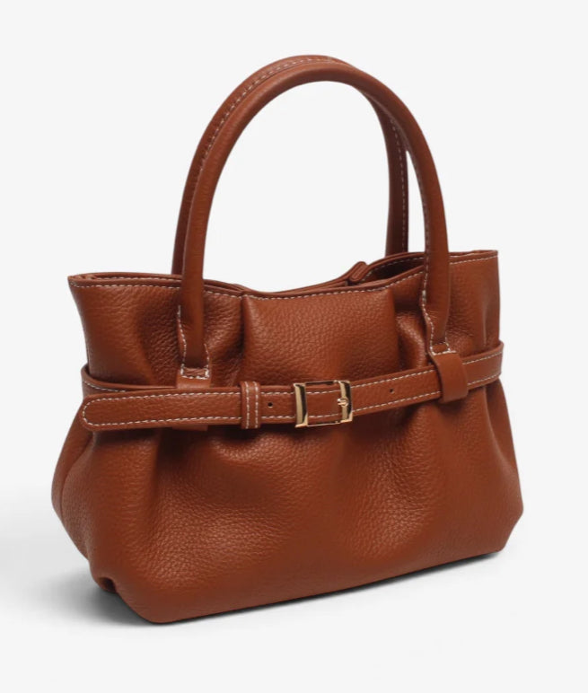 TOTE WITH LONG HANDLE - TAN