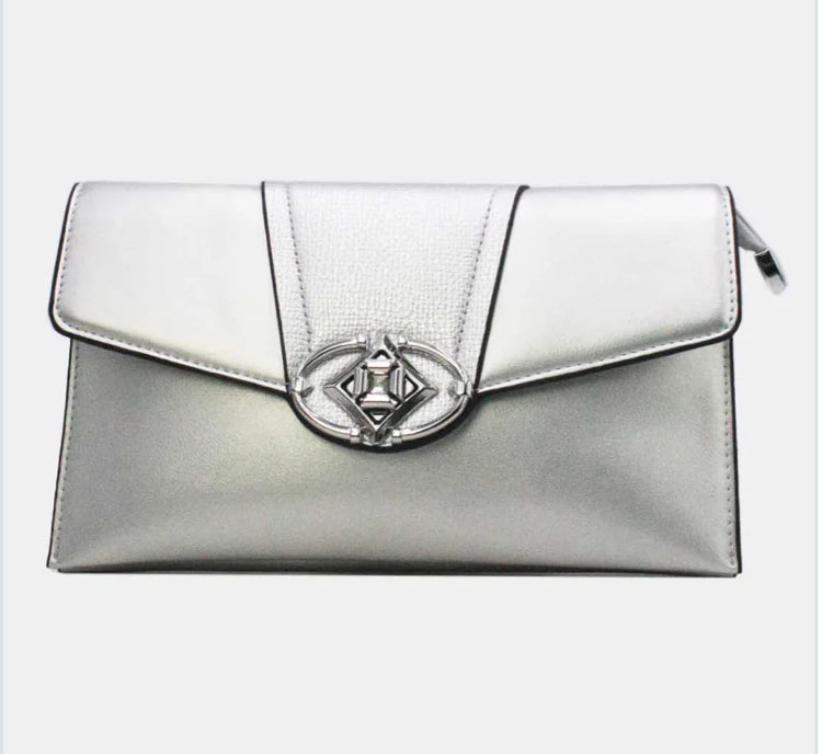 MATT ENVELOPE CLUTCH OCCASION BAG - SILVER