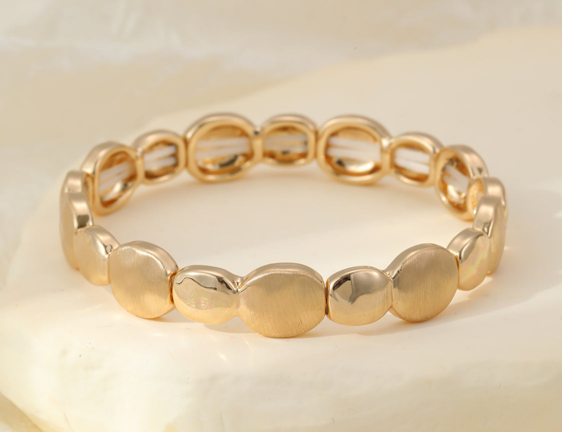 CIRCLE ELASTIC BRACELET - GOLD