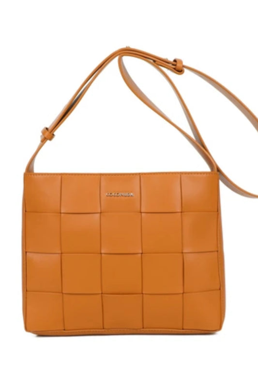 WOVEN CROSSBODY- TAN
