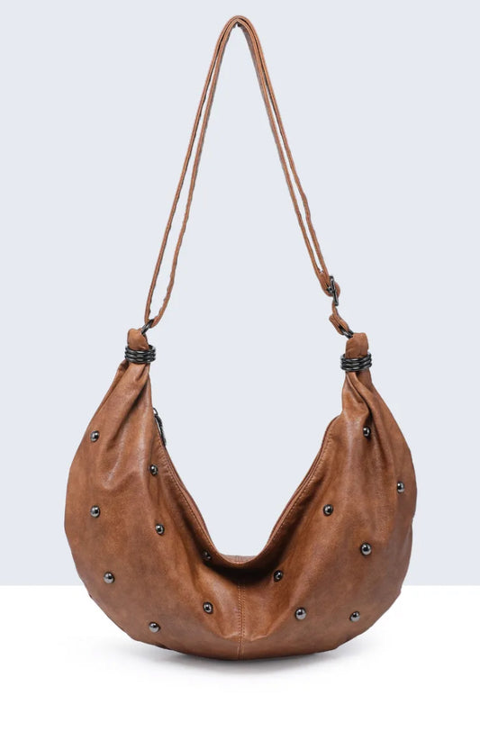 SLOUCH SHOULDER/CROSSBODY - TAN