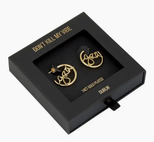 DKMV - GRA BEAG HOOPS - 14CT GOLD PLATED