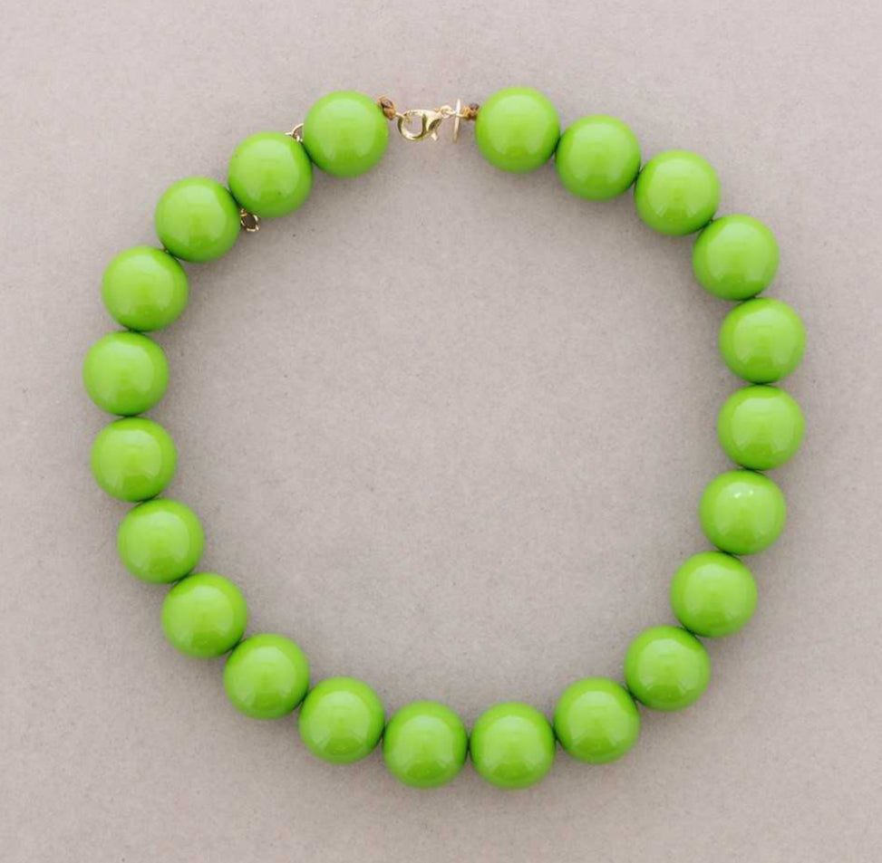 LARGE BEAD NECKLACE - GREEN