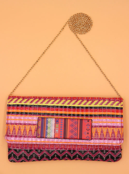 WOVEN OCCASION BAG - MULTI
