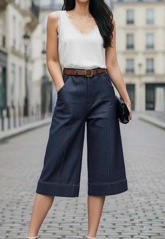 DENIM CROPPED PANTS - SIZES 8,10,12,14 & 16