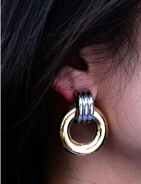 MIXED METAL EARRINGS