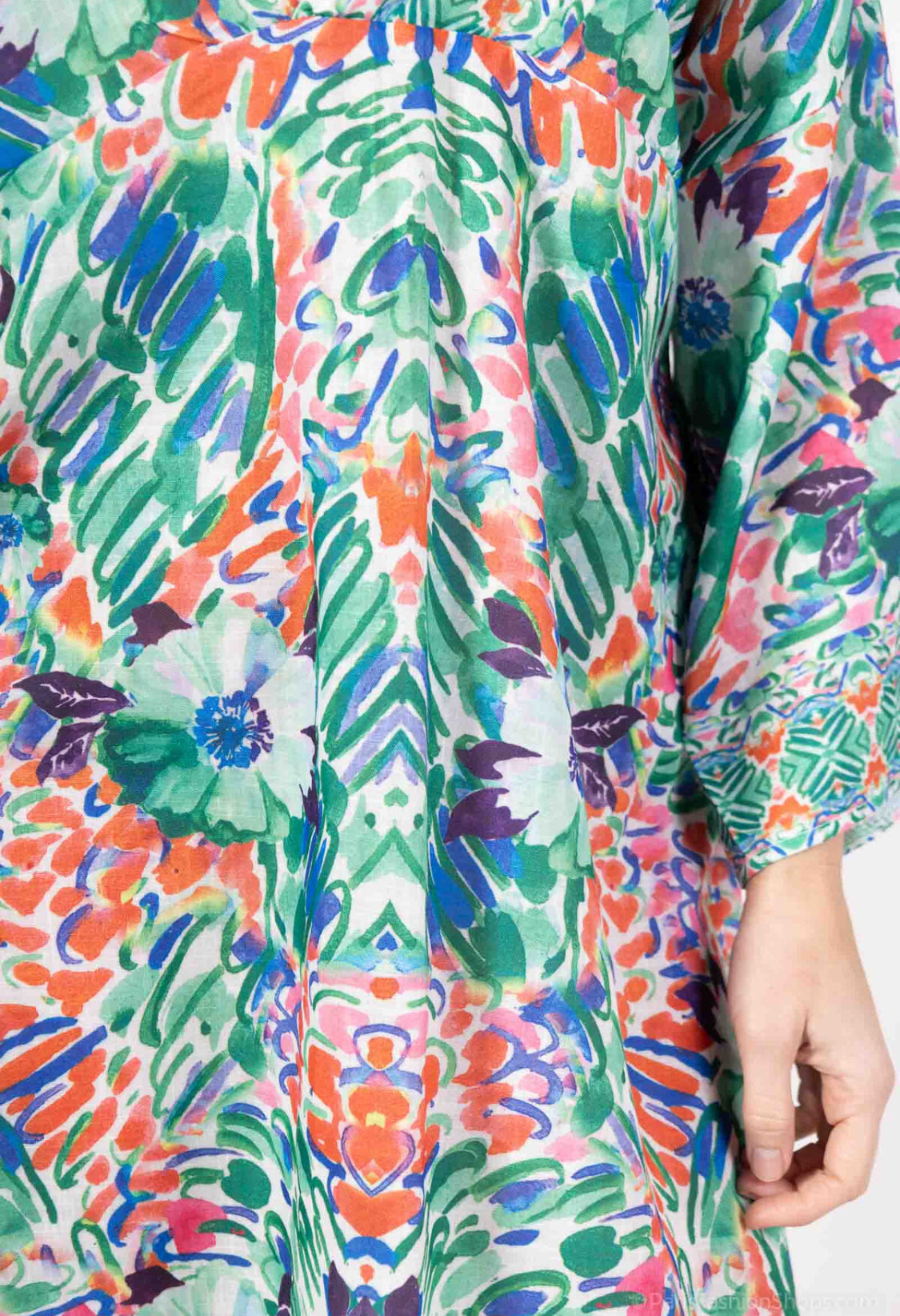 COTTON BLEND BEACH DRESS - 8-14 - GREEN