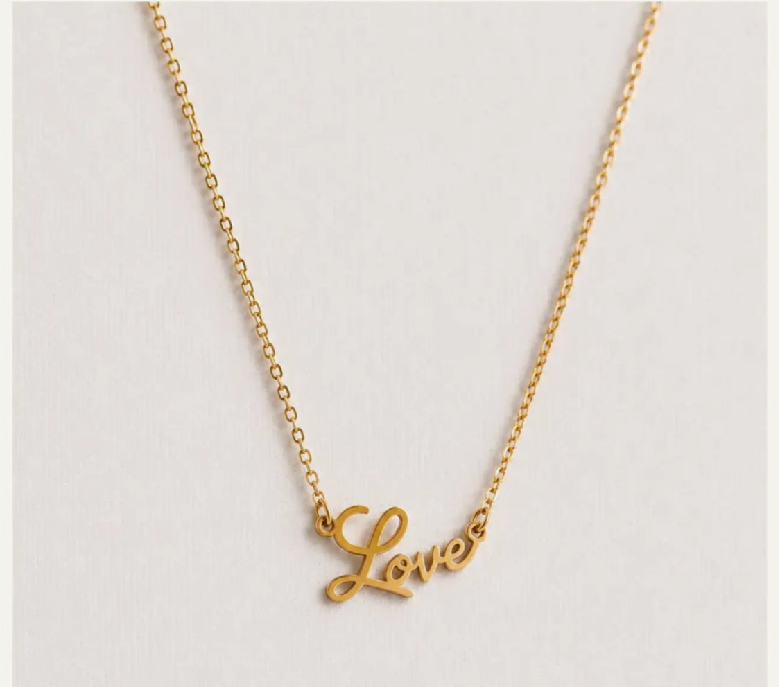 STAINLESS STEEL LOVE NECKLACE
