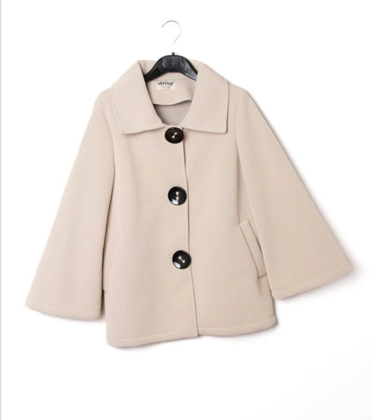 SCUBA COLLAR JACKET - 8-14 - BEIGE