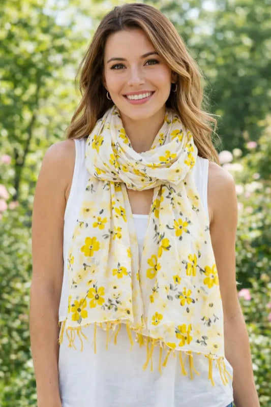 TASSEL COTTON SCARF