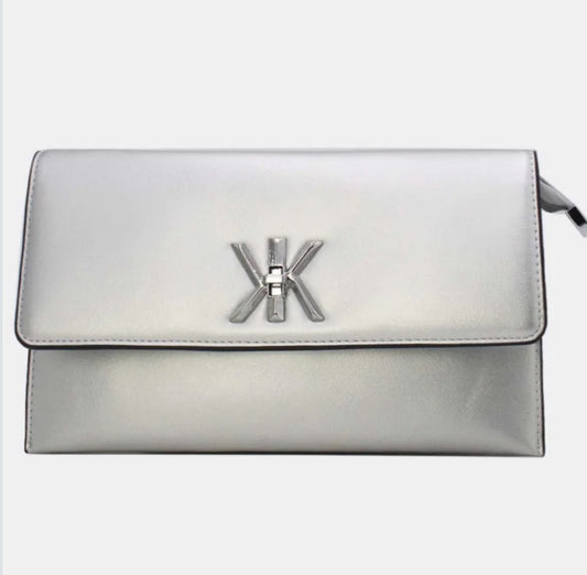MATT ENVELOPE CLUTCH OCCASION BAG - SILVER